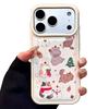 Cute Christmas Kitten Applies To Apple 16/17promax Mobile Phone Case IP15/14plus Bulging Bag Leather Pattern 13 Soft