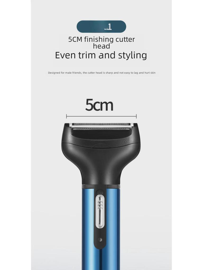 USB Rechargeable 4-in-1 Electric Trimmer for Men: Nose, Sideburns, and More