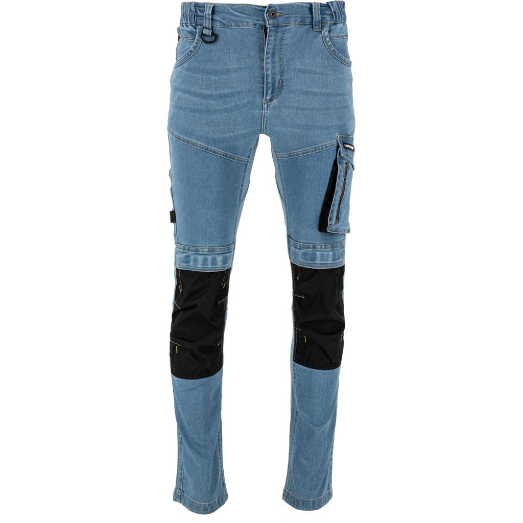 Light Blue Stretch Jeans With Reinforcement, 3Xl, Ce, Lahti