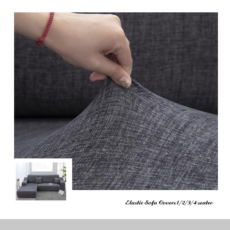 VIP LINK Sofa Cover Elastic Chaise Longue Sofa Cover for Living Room Stretch Covers for Corner Sofa L-shaped Need Buy 2pcs Cover