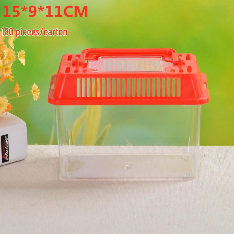Transparent Multi-Size Handheld Pet Breeding Box and Tank for Turtles, Goldfish, and Hamsters