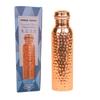 Bouteille en Cuivre Martelé Nirmal Ganga 1L | Bouteille d'Eau en Cuivre Pur | Design Fait Main Anti-Fuite | Lot de 1