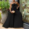 Sexy Jumpsuits Rompers Woman Wide Leg Pants Plus Size Halter Sleeveless Backless Floral Decorate High Waist Female Birthday Party Outfit