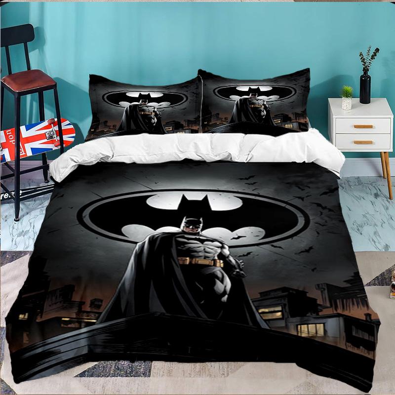 Red Cape Hero 3PCS Bedding set,Ideal for 1pc Duvet Cover And 2pcs Pillowcases Perfect for Fan gift,Ideal for Bedroom, Dormitory