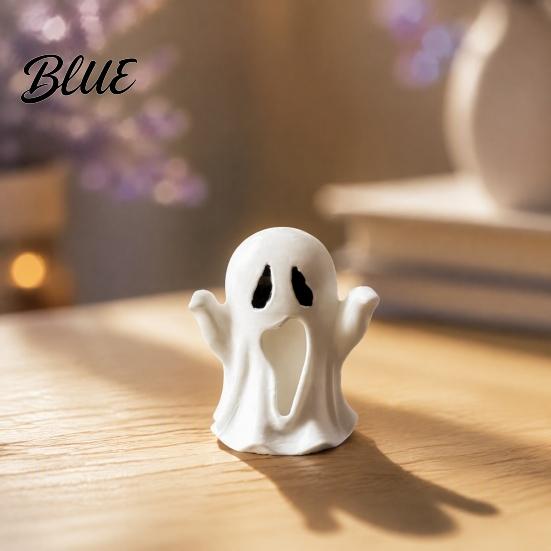 Festival Atmosphere Ornament 3D Printed Ghost Figurine Spooky Small Statue Halloween Decorative Figurines Cute Desktop Decoration for Party Tabletop