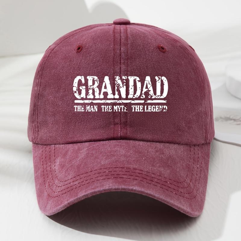 GRANDAD Alphabet Soft-top Baseball Cap for Men and Women Fashionable Outdoor Hat Adjustable