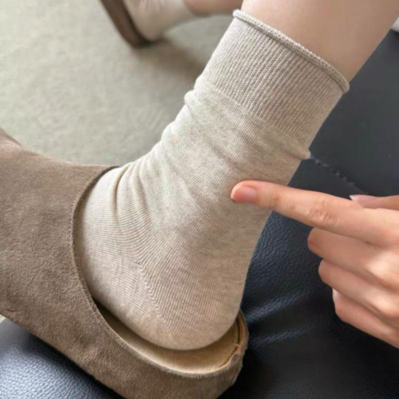 

Women s Autumn Fashion New Vintage Boneless Cotton Socks 1 pair бежевый