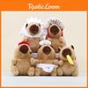 Capybara Cook Plush Pendant Toy Keychain Stuffed Doll Bag Decoration Kids Gift