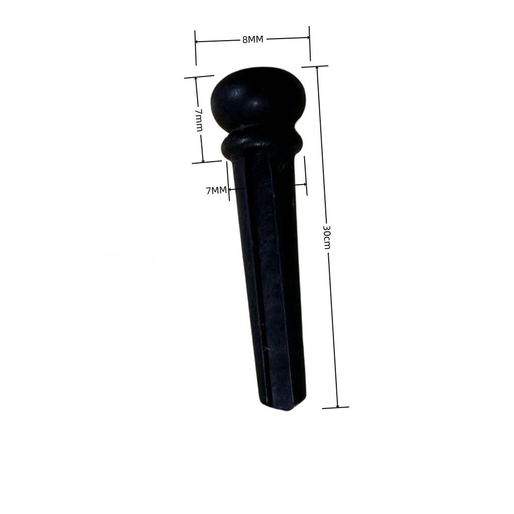 Ebony Acoustic Guitar String Pins and Posts with Abalone Flower Inlay