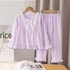Southeast Asia Girls' Long Sleeve Cotton Pajama Set