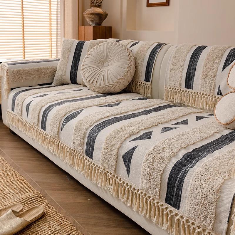 Sofa Cushion Universal In All Seasons, Thickened Linen Seat Cushion, Anti-cat Scratch Bed and Breakfast, Sofa Cover Cover Cloth