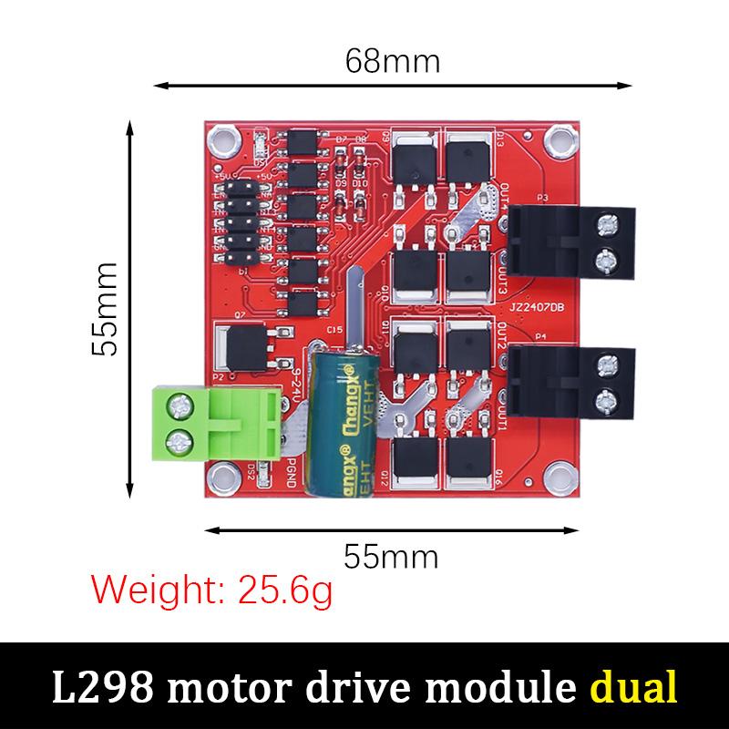 LIZAO L298N Mini Motor Driver Dual H Bridge DC PWM Speed Control Reversible For Stepper Motor Module