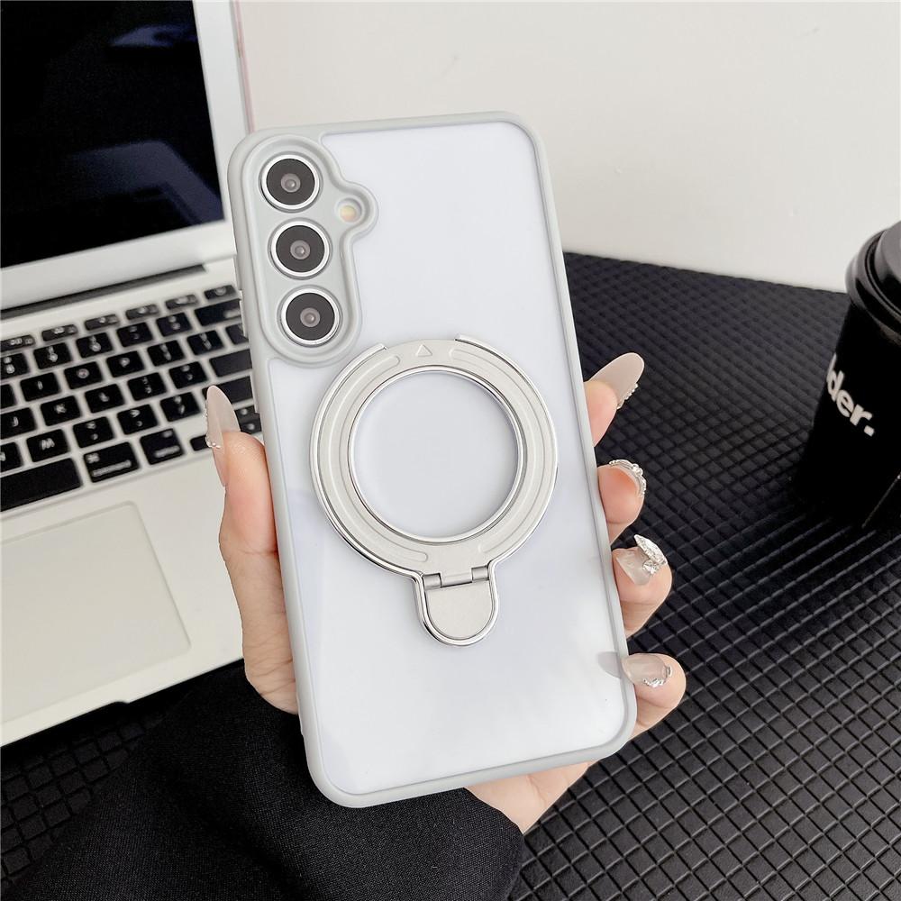 Luxury Magnetic Bracket Phone Case  For Oppo Reno 14 Pro 5G 14F 13F 12F 11F 13 12 11 10 Pro A91 Transparent Acrylic Stand Cover