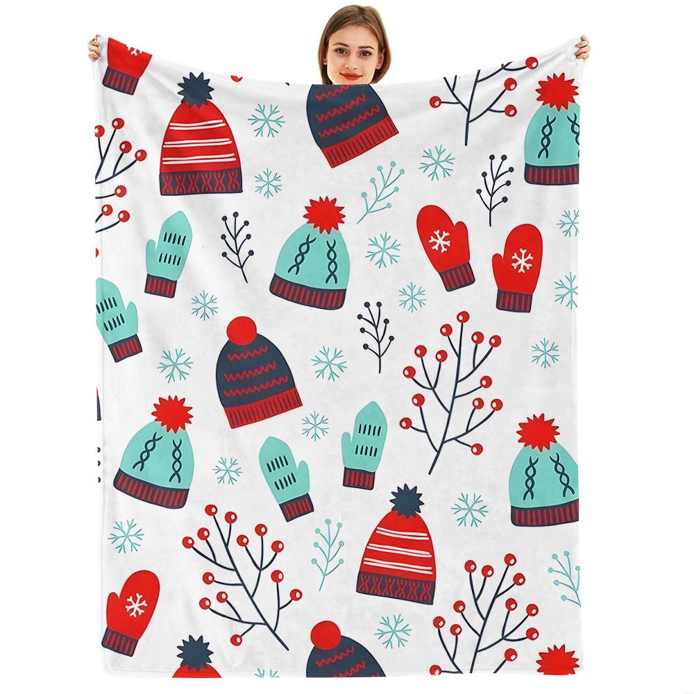 Winding Stream Anime Cartoon Flannel Blanket Soft Warm Throw for Bedroom Sofa Car Kids Holiday Gift