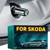 AAAAO1 Car Tire Valve Caps Hex/Circular Metal Tyre Valve Airtight Cover Dust For Skoda Octavia Superb Rapid Kodiaq Fabia Kamiq Roomster