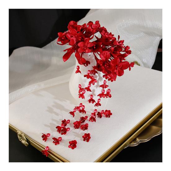 Women Hair Clip Faux Pearls Flower Decor Hairpins Wedding Parties Proms Floral Headdress Hair Accessories