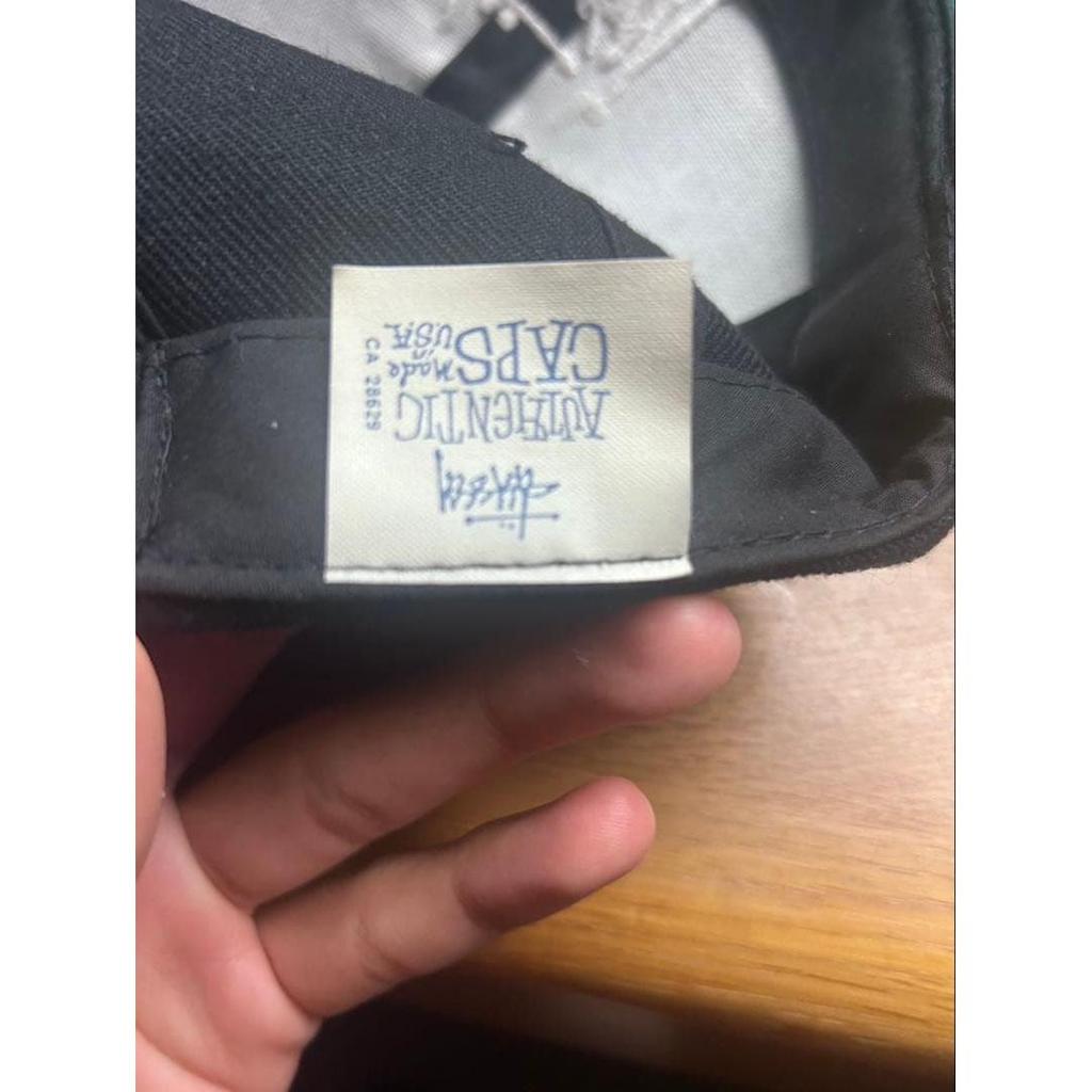 Used Stssy Logo Embroidery Cap Black 90s