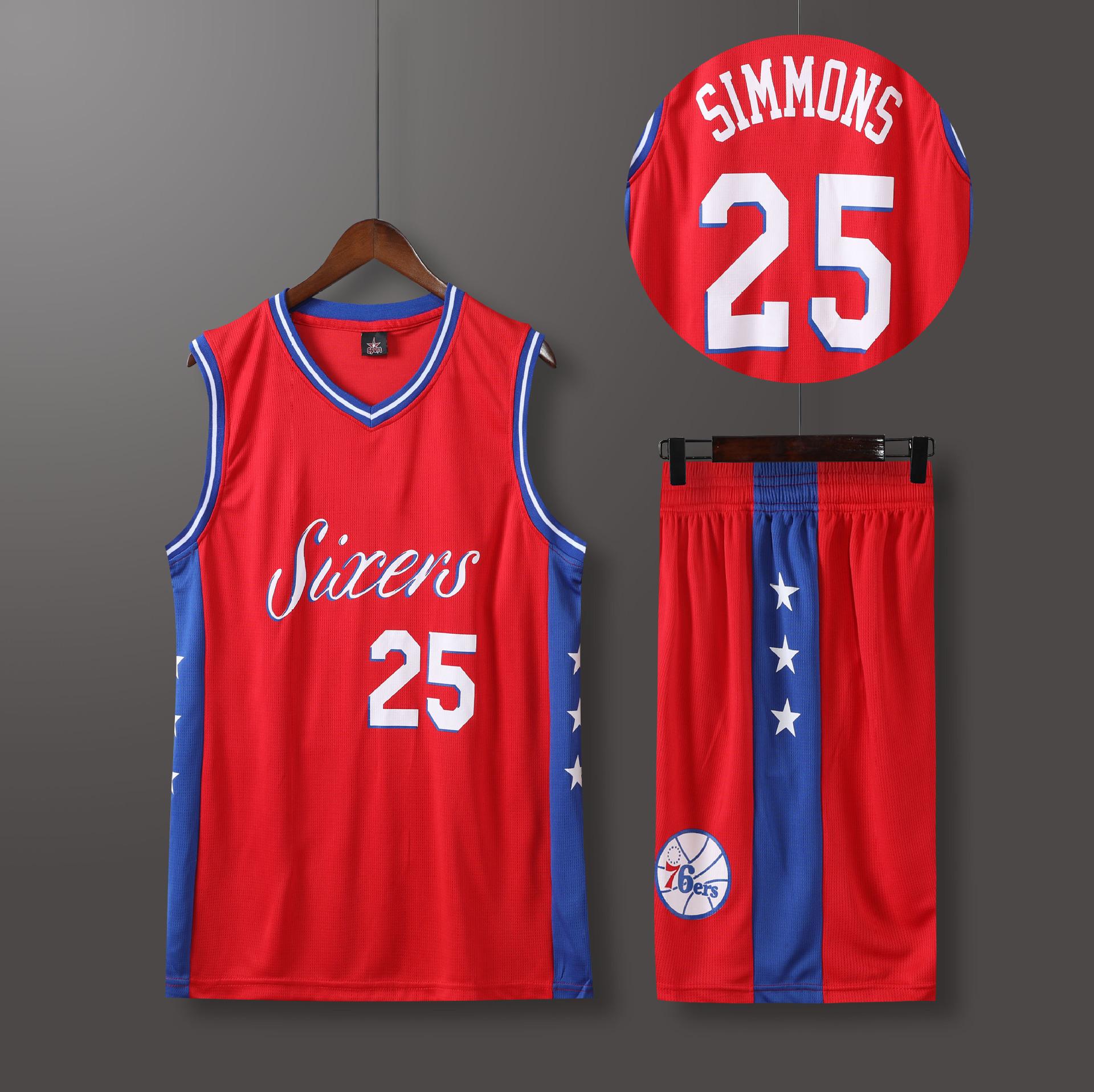 76ers Red basketball jersey No.25 XXXXXL