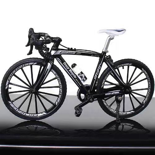 1:8 Mini Alloy Bicycle Model Diecast Metal Finger Racing Mountain Bike Folded Cycling Ornaments Collection For Children