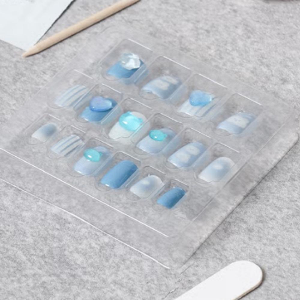 Square Nail Tips - 25SS TITApress Blue