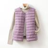 Autumn and Winter New Light Down Jacket Women's Liner Small Vest Round Neck Wearing Collarless Light Vest Tide