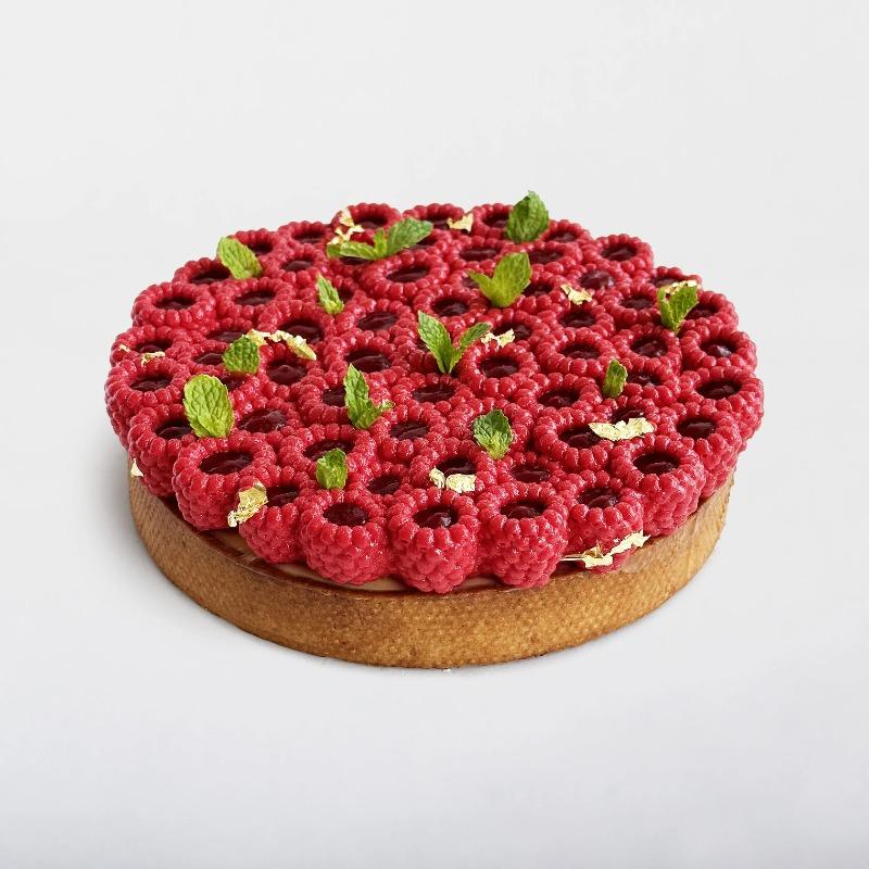 3D Himbeer-Tarte Silikonform DIY Französisches Dessert Marmeladen-Tarteboden Mousse Schokolade Gebäck Süßigkeiten Kuchen Dekoration Backform