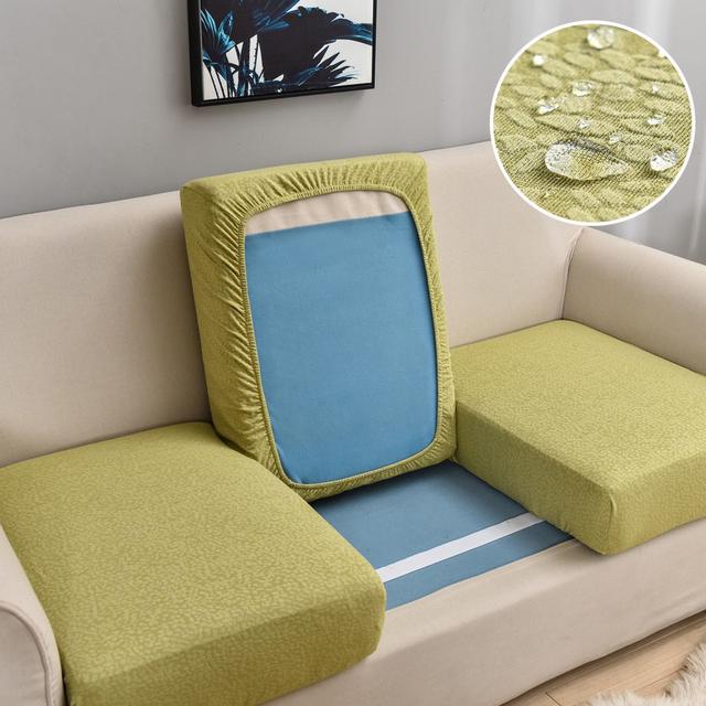Jacquard Sofa Chair Seat Soft Cushion Cover Flexible Waterproof Sofa Cover For Living Room Furniture Protector For Pets Kids Removable