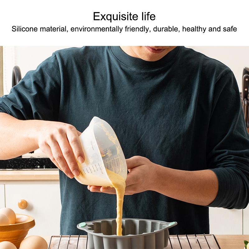 Rund Silikonkakeform 3D Spiralmønster Buntpanne Non-stick Bursdagskakeform Brownie Dessertkake Dekor DIY Bakeverktøy