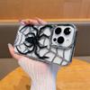 Funny 3D Hollow Spider Case for iPhone 16 15 14 13 12 11 Pro Max Soft TPU Plating Heat Radiation Cover for iPhone 14 15 16 Plus