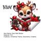 Christmas Party Decoration Supplies Deer Wall Sticker, PVC Elk Decal for Glass Windows Holiday Decorative Patterns Home Decor, Waterproof Removable
