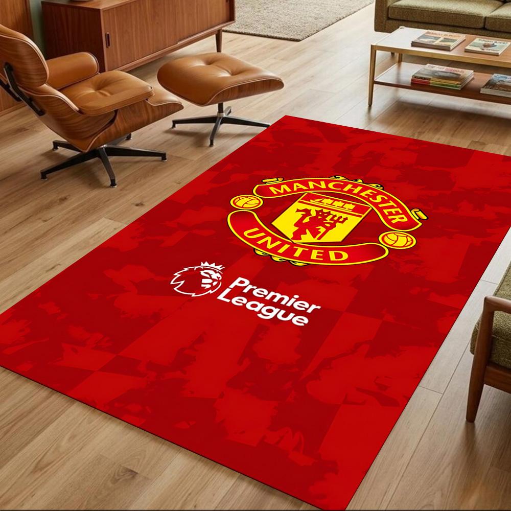 Manchester United Pride Decorative Area Rug Soft Plush Water-resistant & Washable Pet-friendly Living Room Elegant Luxury Rug Festive Decor Gift