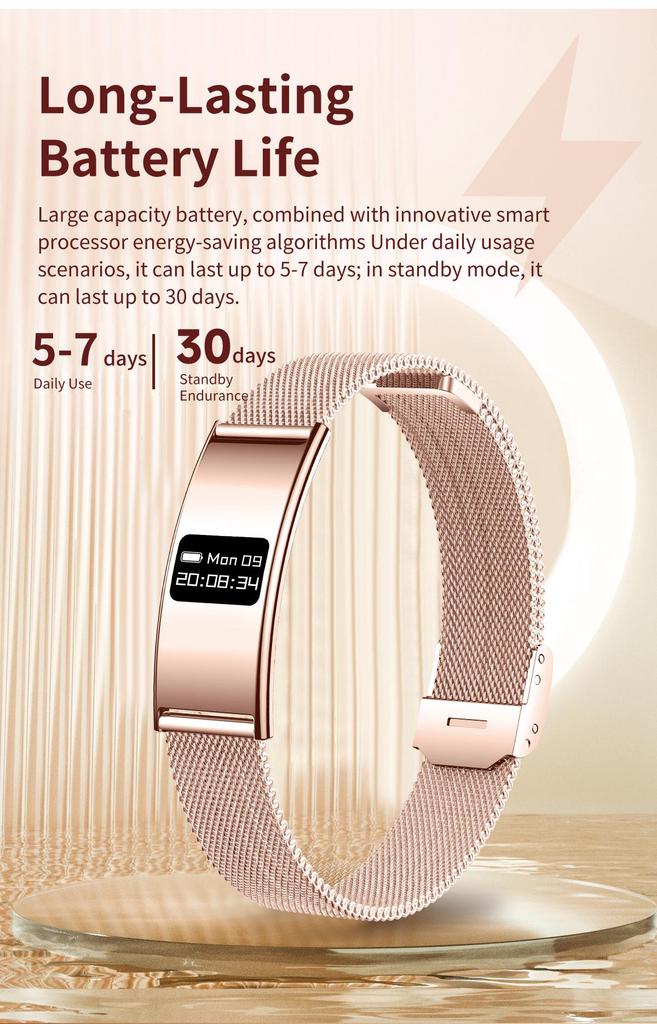 B8 Unisex Smart Bracelet: Luxurious, Waterproof, Monitors Heart Rate & Sleep.