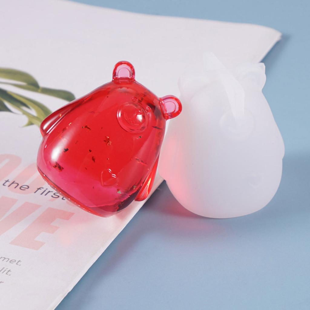 Handmade DIY Art Pendants UV Resin Mold 3D Animal Ornaments Silicone Mold Birds Bear Desktop Decorations Casting Mold