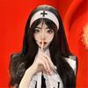 Nun Hats for Women Adult Halloween Costume Accessory Lightweight Nun Headpiece Nun Headband Caps Nun Habits Hat