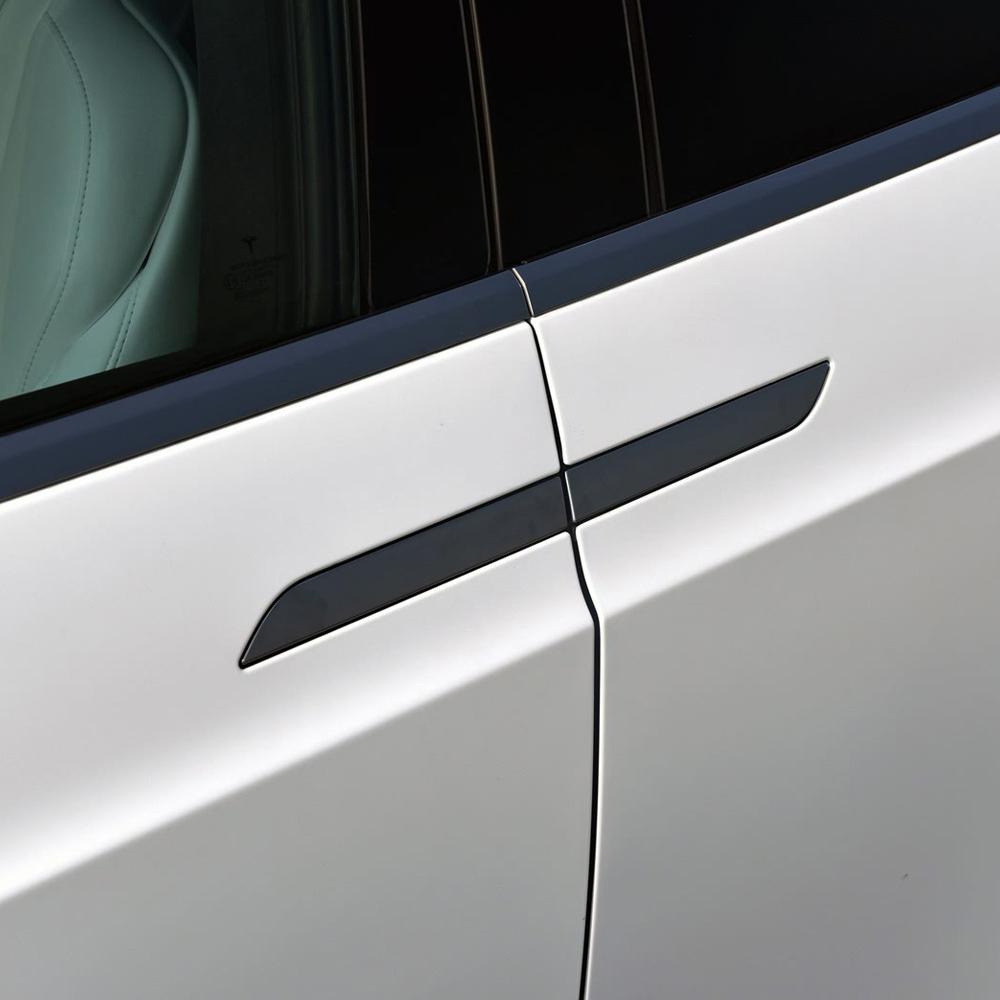 For Tesla Model X 2016-2020 PVC Matt Black Car Window Decorative Strip Sticker Car Exterior Protection Accessories