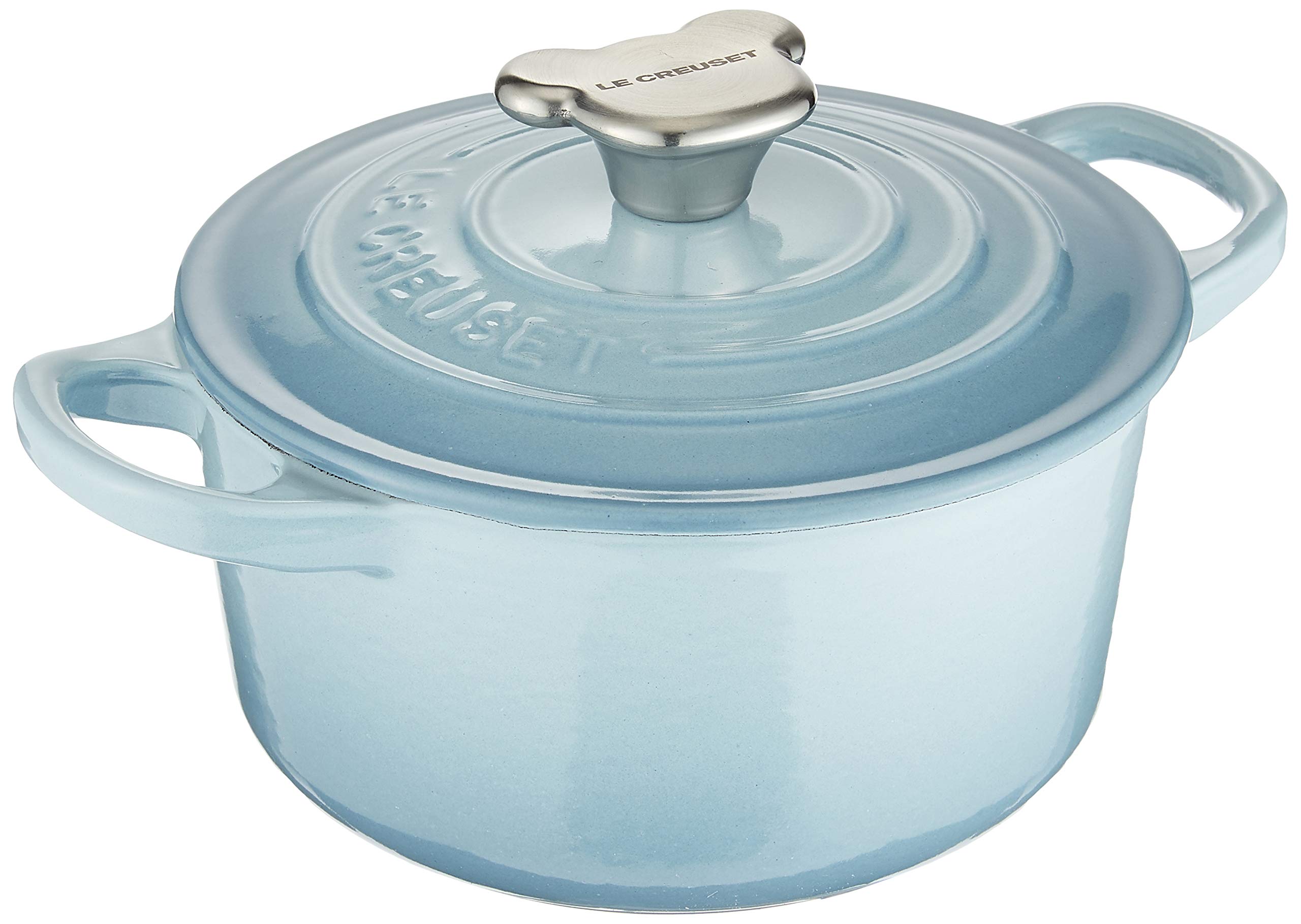 Le Creuset Cocotte Ronde Bear Knob 14 cm Coastal Blue Gas IH Oven Compatible
