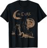 The Cure Vintage Kot Księżyc Zabawny The Cure Miłośnik Kotów Koszulka Unisex Koszulka