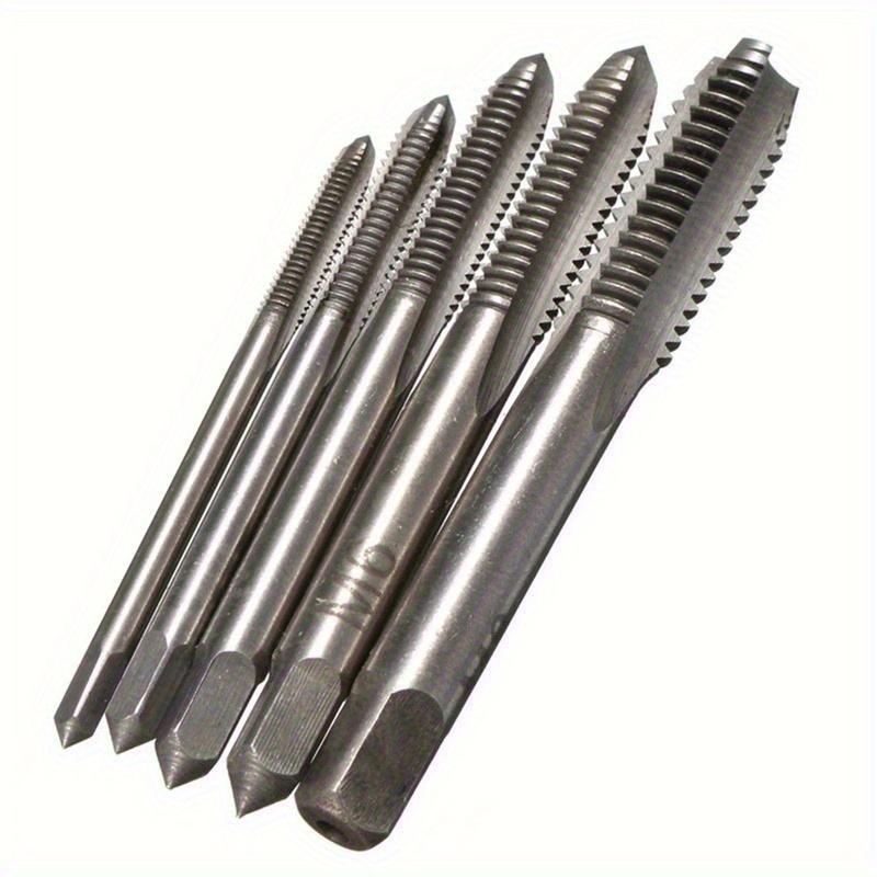 10PCS/Set M3 M4 M5 M6 M8 Machine Spiral Point Straight Fluted Screw Thread Metric Plug Hand Tap Drill