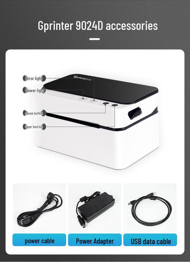 Jiabo GP1324D Bluetooth Thermal Barcode Label Printer