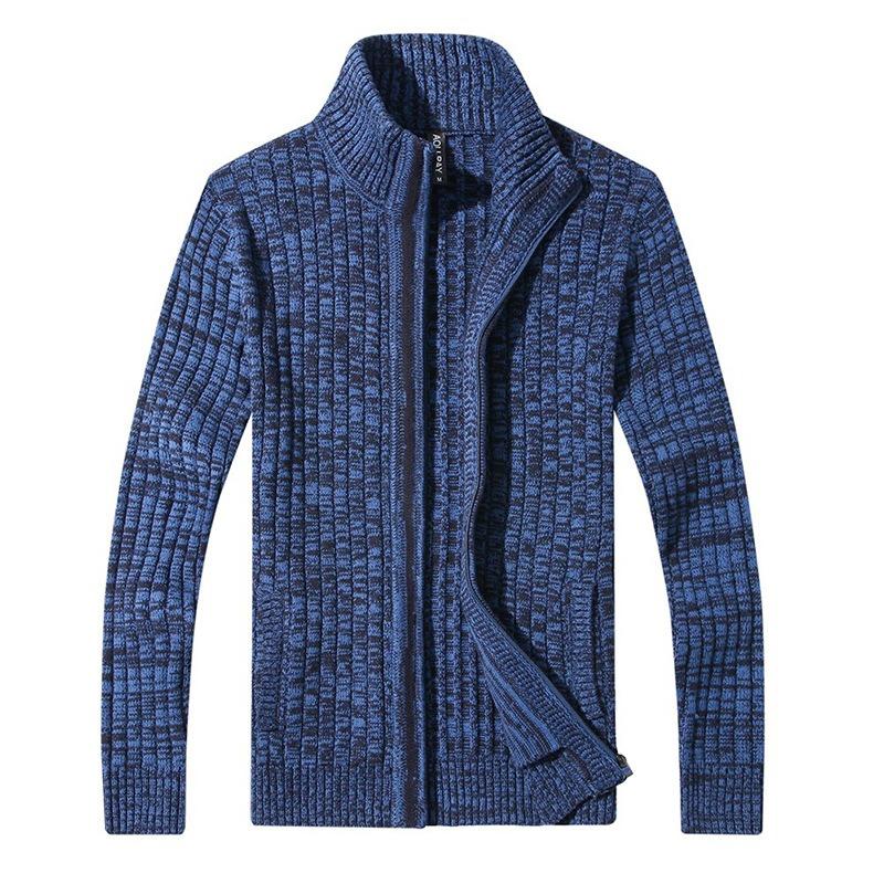 Men's Sweater 2025 Fall/Winter Men's Knitted Top Jacket Slim-fit High-neck Long-sleeved Cardigan