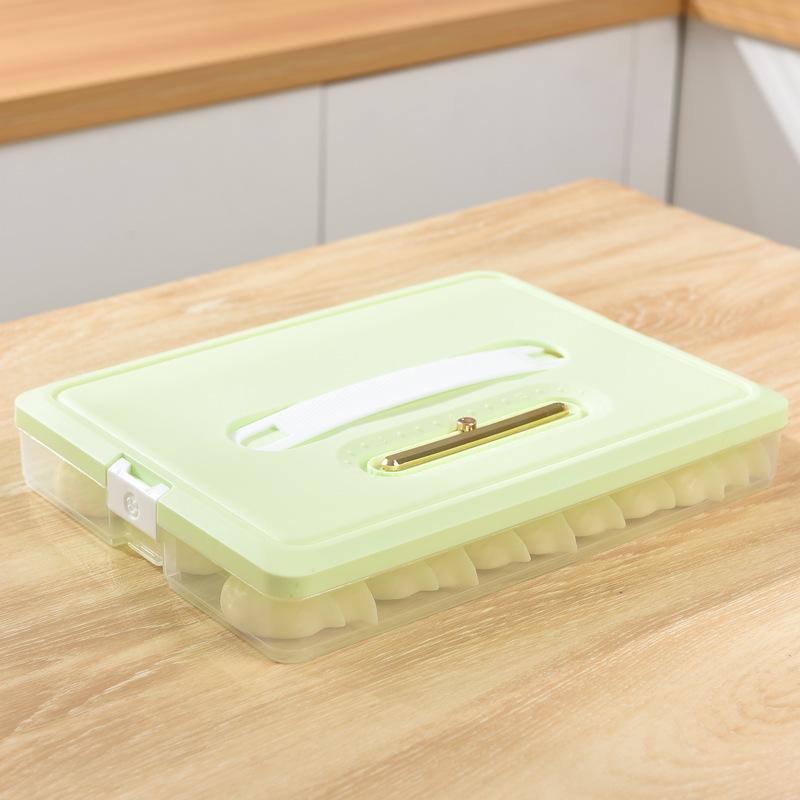 Portable Dumpling & Wonton Fresh-Keeping Lunch & Storage Box with Timing Feature