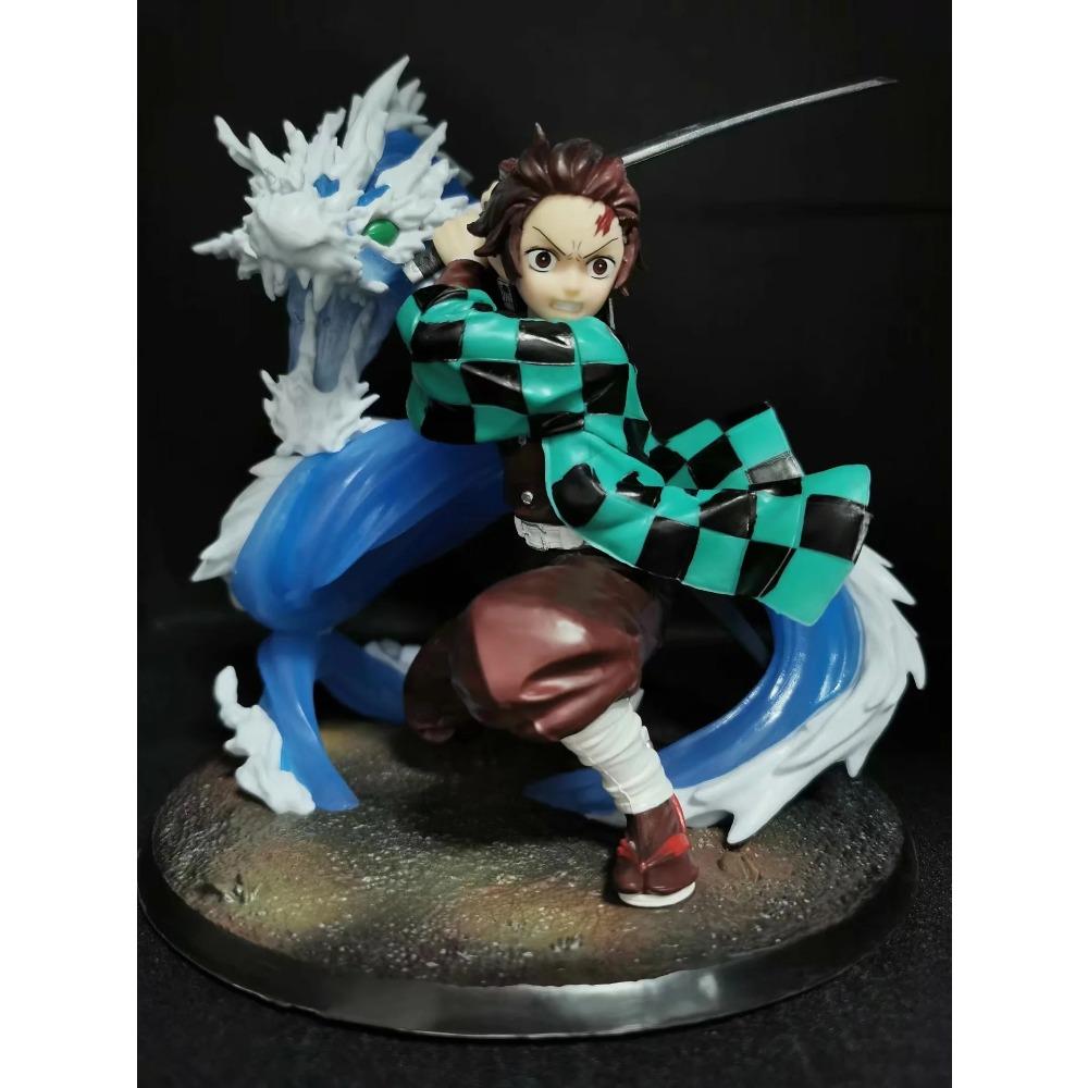 20cm Demon Slayer Tanjiro Gk Figure Water Dragon Style Action Statue Anime Collectible Model Toy Desk Decor Anime Fan Gift