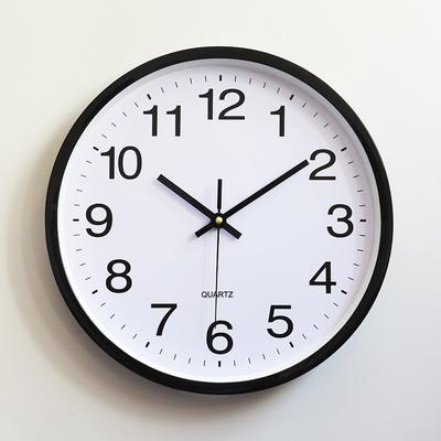 Horloge Murale en Plastique Horloge à Quartz Chambre Salon Horloge Murale Horloge Simple 30CM