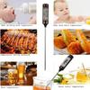 Elektronický teploměr na potraviny LCD displej Kuchyňský teploměr Digitální nástroj pro měření teploty pro maso / Vaření / BBQ / Mléko Černobílý