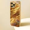 Gold textured electroplated glass phone case suitable for iPhone 17 16 15 14 13 12 11 Pro/Max/Plus shockproof back cover