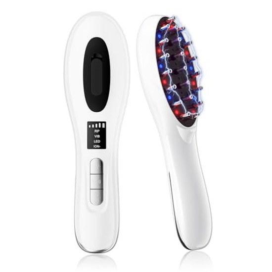 Tibnozt Electric Brush EMS Lift Scalp RF EP 3D Vibration 2 Color LED Negative Ion Large Capacity Liquid Case Used Serum Dropper Hair Head Muscles Gift