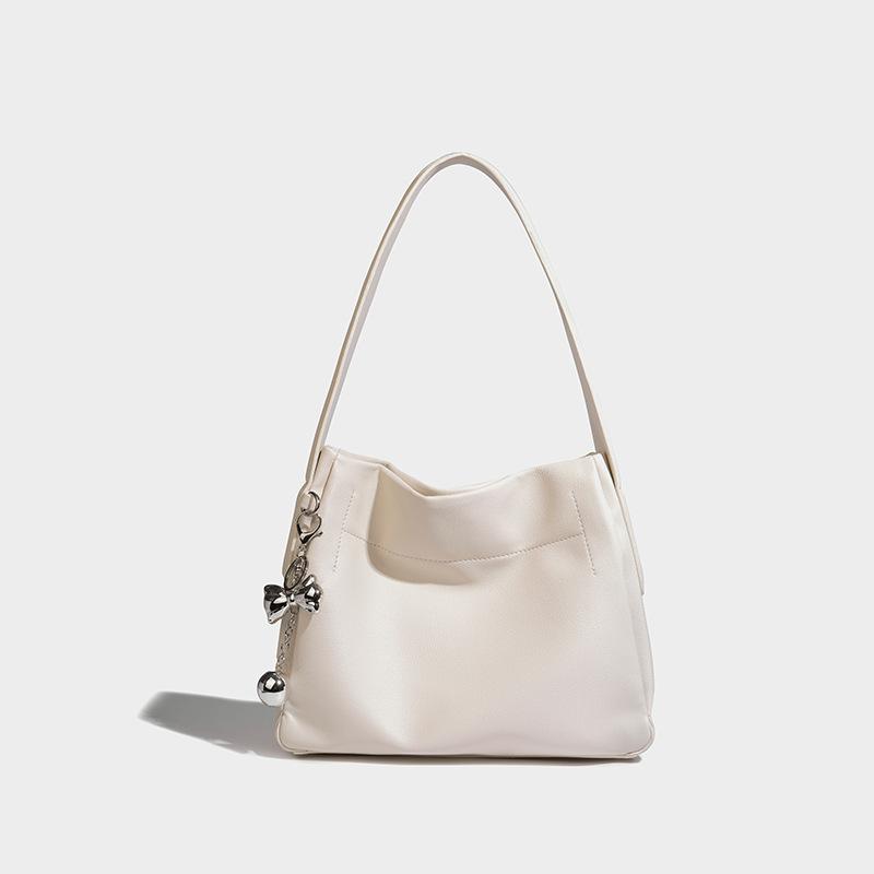 

Commuter to work Casual armpit 2024 new high-end feeling hand carry large-capacity tote shoulder bag бежевий