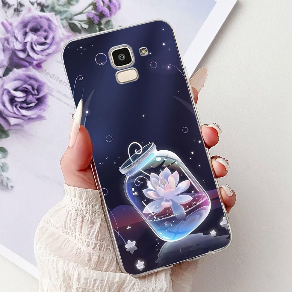 Clear For Samsung J6 2018 Case SM-J600F Cute Fashion Funny Painted Back Cover For Samsung Galaxy J6 2018 Phone Case J600G J600FN