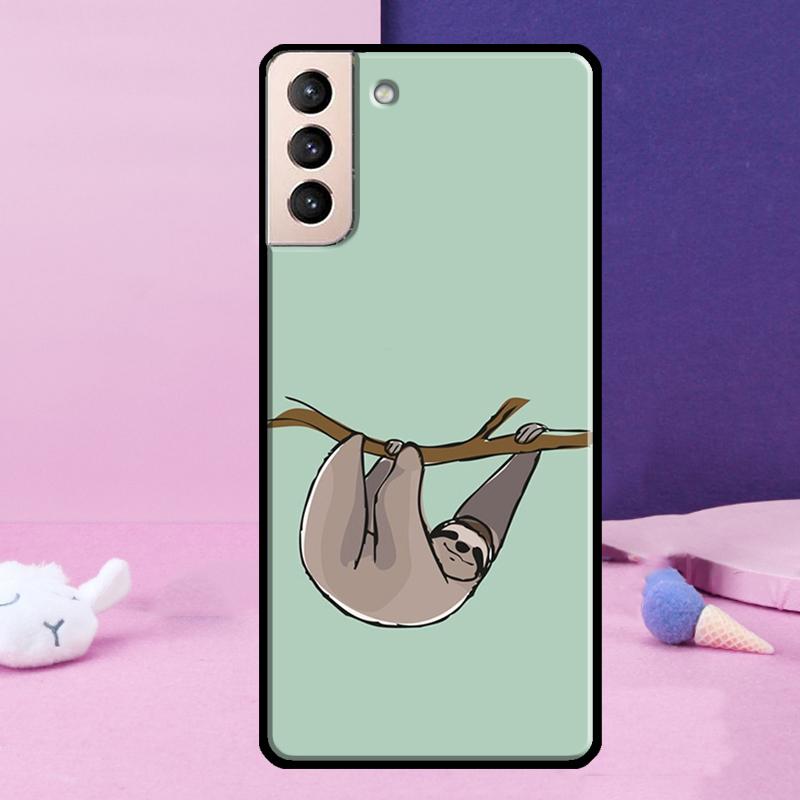 Sloth Cute Animal Phone Case For Samsung Galaxy S25 S24 Ultra S9 S10 S20 S21 S22 Plus S23 FE S24 FE Cover