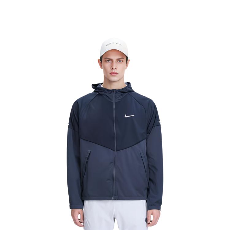 Nike MILER Jackets Men's Dark Blue Hooded Moderate DH6682-475